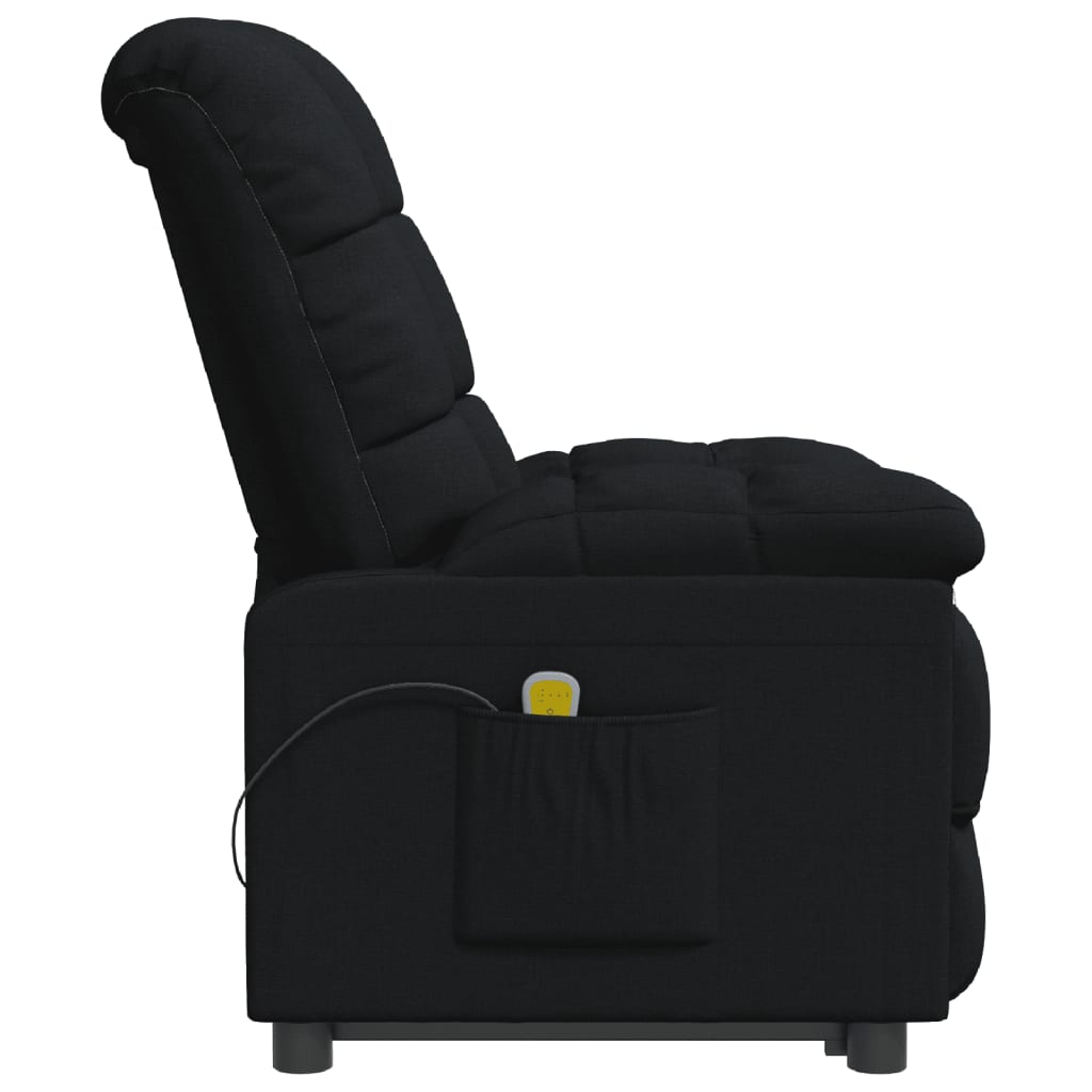 vidaXL Massage Chair Black Fabric