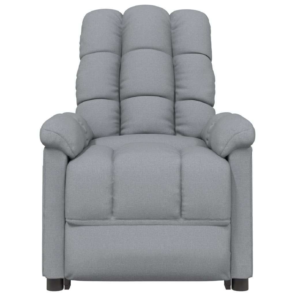 vidaXL Massage Chair Light Gray Fabric