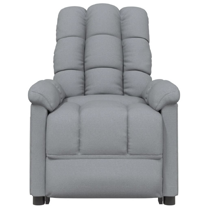 vidaXL Massage Chair Light Gray Fabric