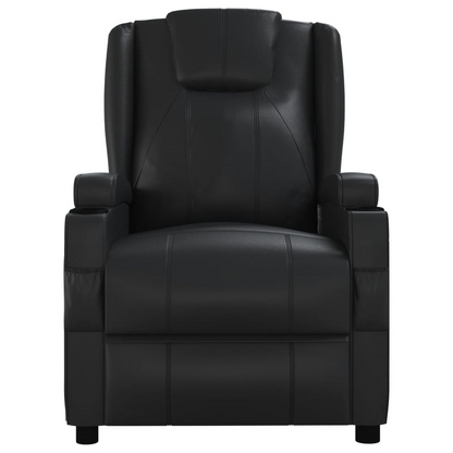 vidaXL Massage Chair Black Faux Leather