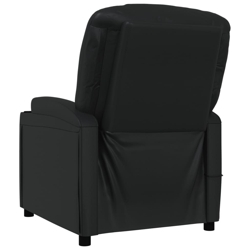 vidaXL Massage Chair Black Faux Leather