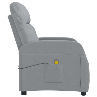 vidaXL Massage Chair Light Gray Fabric