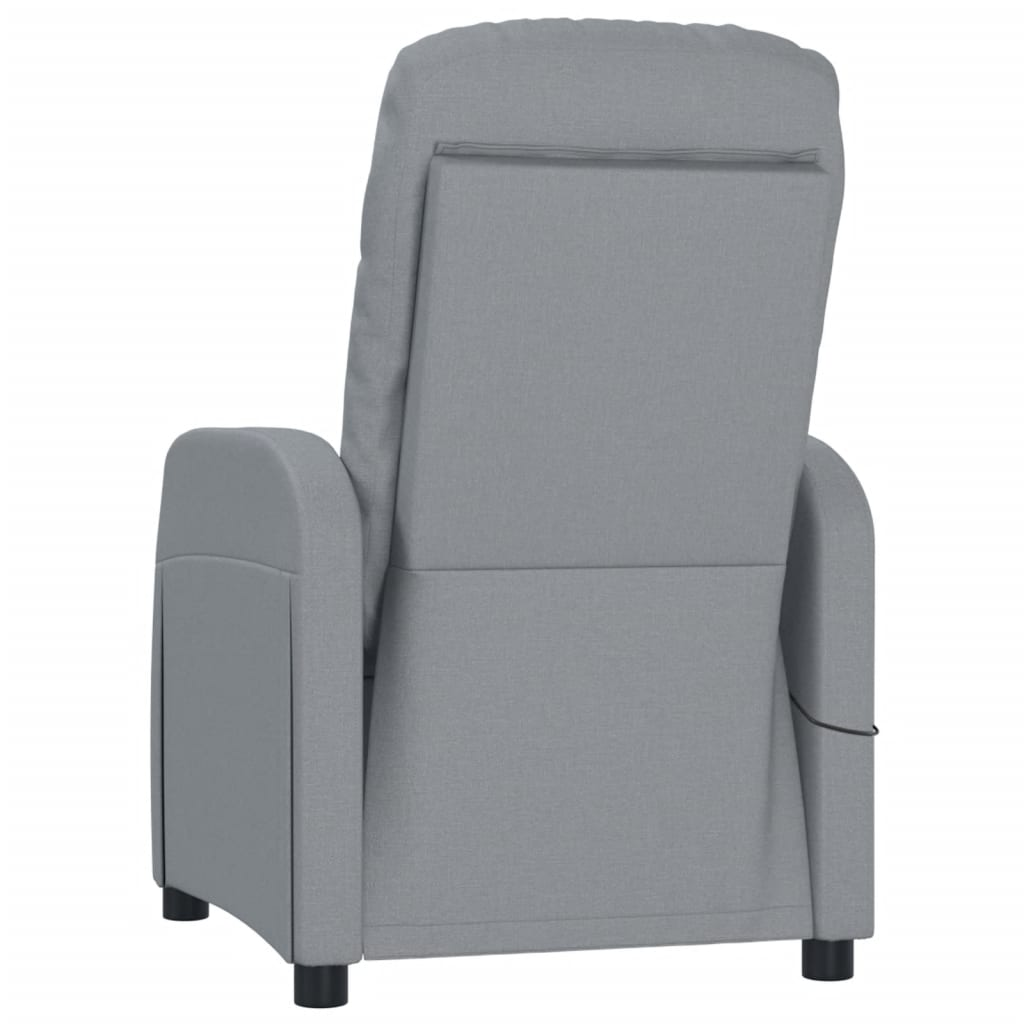 vidaXL Massage Chair Light Gray Fabric