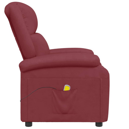 vidaXL Massage Chair Wine Red Faux Leather