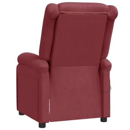 vidaXL Massage Chair Wine Red Faux Leather