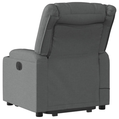 vidaXL Electric Stand up Massage Recliner Chair Dark Gray Fabric