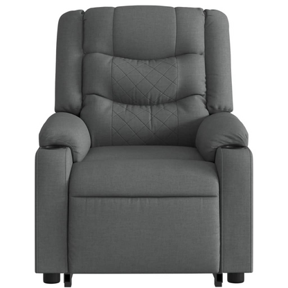 vidaXL Electric Stand up Massage Recliner Chair Dark Gray Fabric