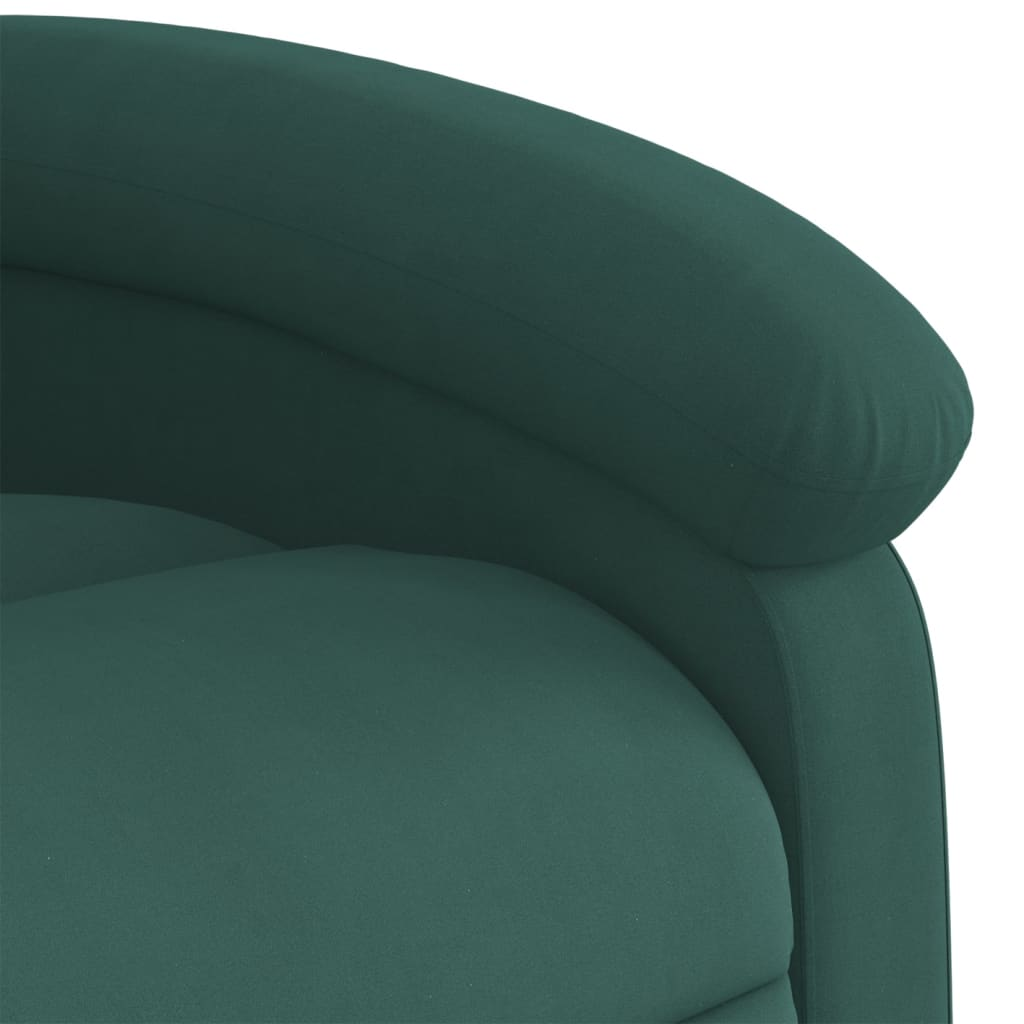 vidaXL Electric Stand up Massage Recliner Chair Dark Green Velvet