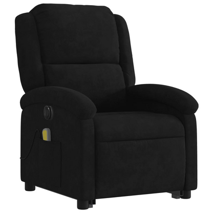 vidaXL Electric Stand up Massage Recliner Chair Black Velvet