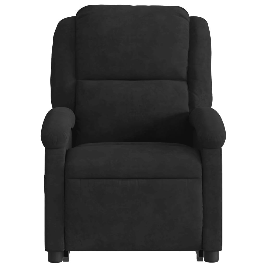 vidaXL Electric Stand up Massage Recliner Chair Black Velvet