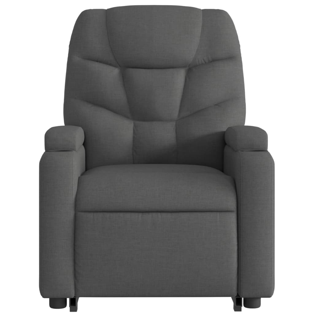 vidaXL Electric Stand up Massage Recliner Chair Dark Gray Fabric