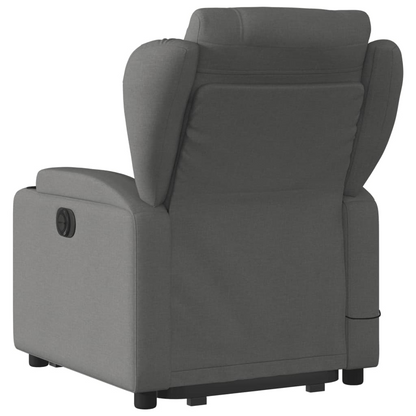 vidaXL Electric Stand up Massage Recliner Chair Dark Gray Fabric