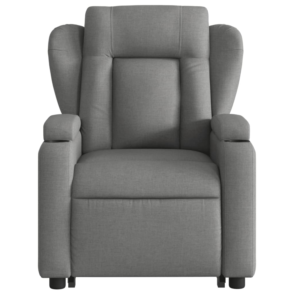 vidaXL Electric Stand up Massage Recliner Chair Dark Gray Fabric