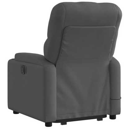 vidaXL Electric Stand up Massage Recliner Chair Dark Gray Fabric