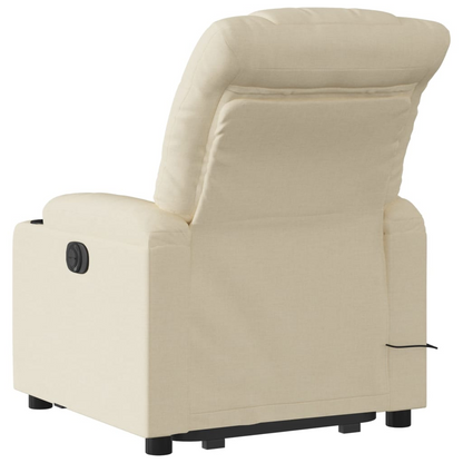 vidaXL Electric Stand up Massage Recliner Chair Cream Fabric