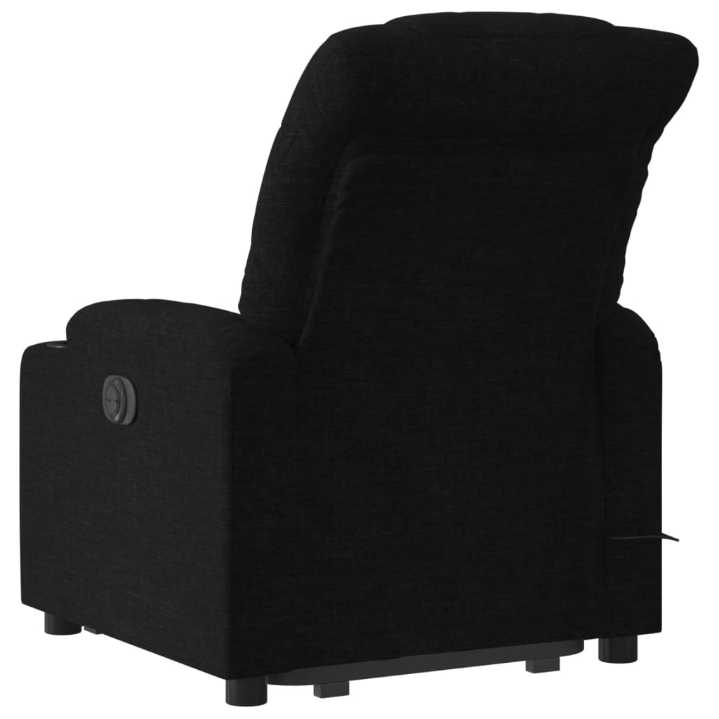 vidaXL Electric Stand up Massage Recliner Chair Black Fabric