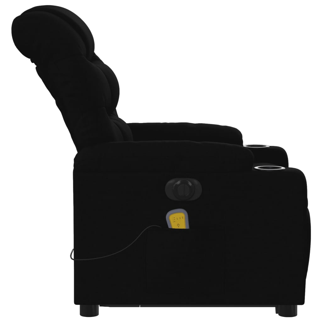 vidaXL Electric Stand up Massage Recliner Chair Black Fabric