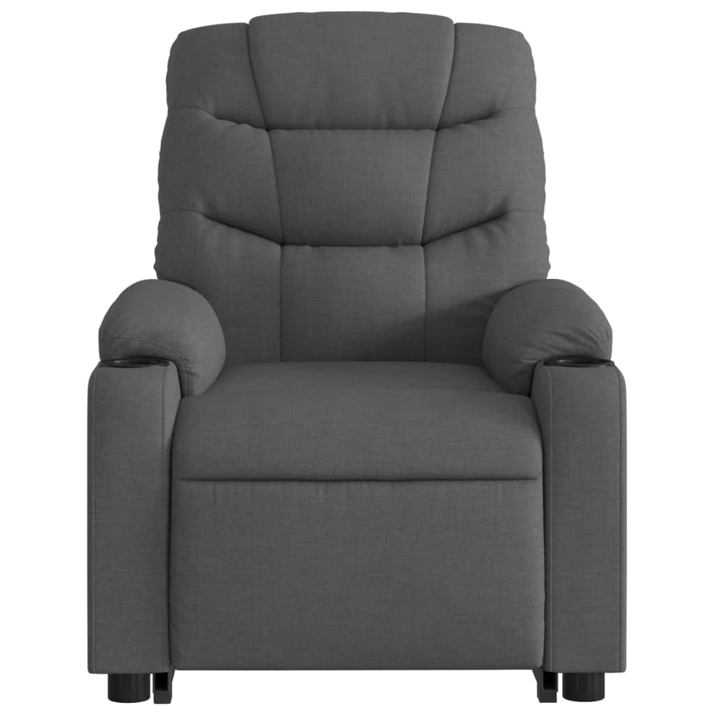 vidaXL Electric Stand up Massage Recliner Chair Dark Gray Fabric