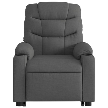 vidaXL Electric Stand up Massage Recliner Chair Dark Gray Fabric