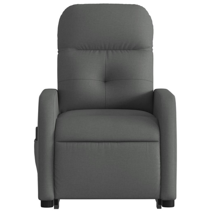 vidaXL Electric Stand up Massage Recliner Chair Dark Gray Fabric