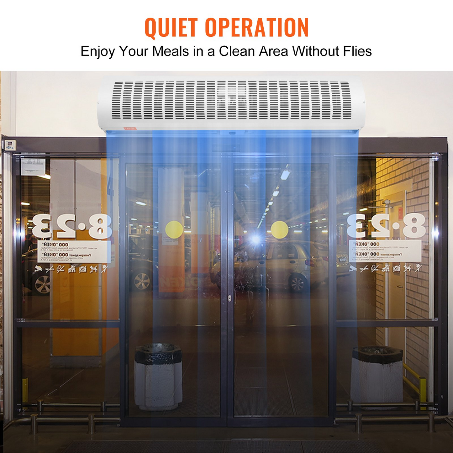 VEVOR 42" Commercial Indoor Air Curtain Super Power 2 Speeds 1350CFM, Wall Mounted Air Curtains for Doors, Indoor Over Door Fan with Heavy Duty Limit Switch, Easy-Install 110V Unheated