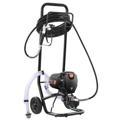 VEVOR 750W Stand Airless Paint Sprayer, 3000PSI High Efficiency Electric Airless Sprayer With Cart, Fine And Even Painting Effect, Paint Sprayers for Home Interior and Exterior Furniture and Fences