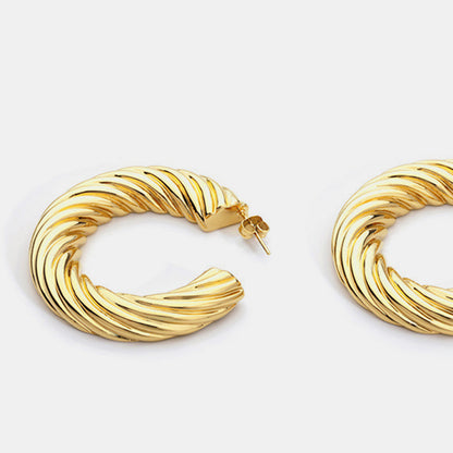 Gold-Plated C-Hoop Earrings