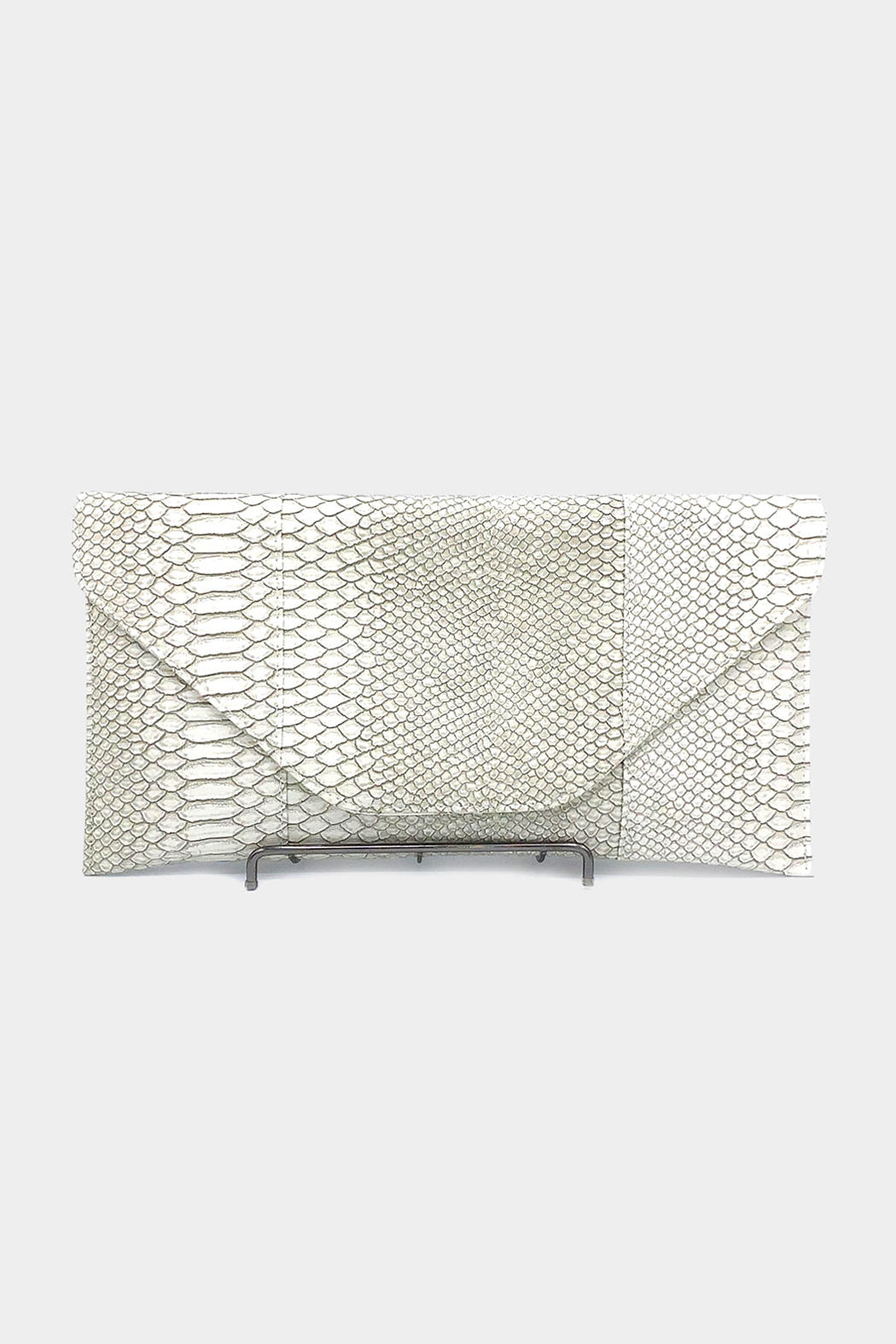 Snake Skin Envelope Clutch and Shoulder Bag