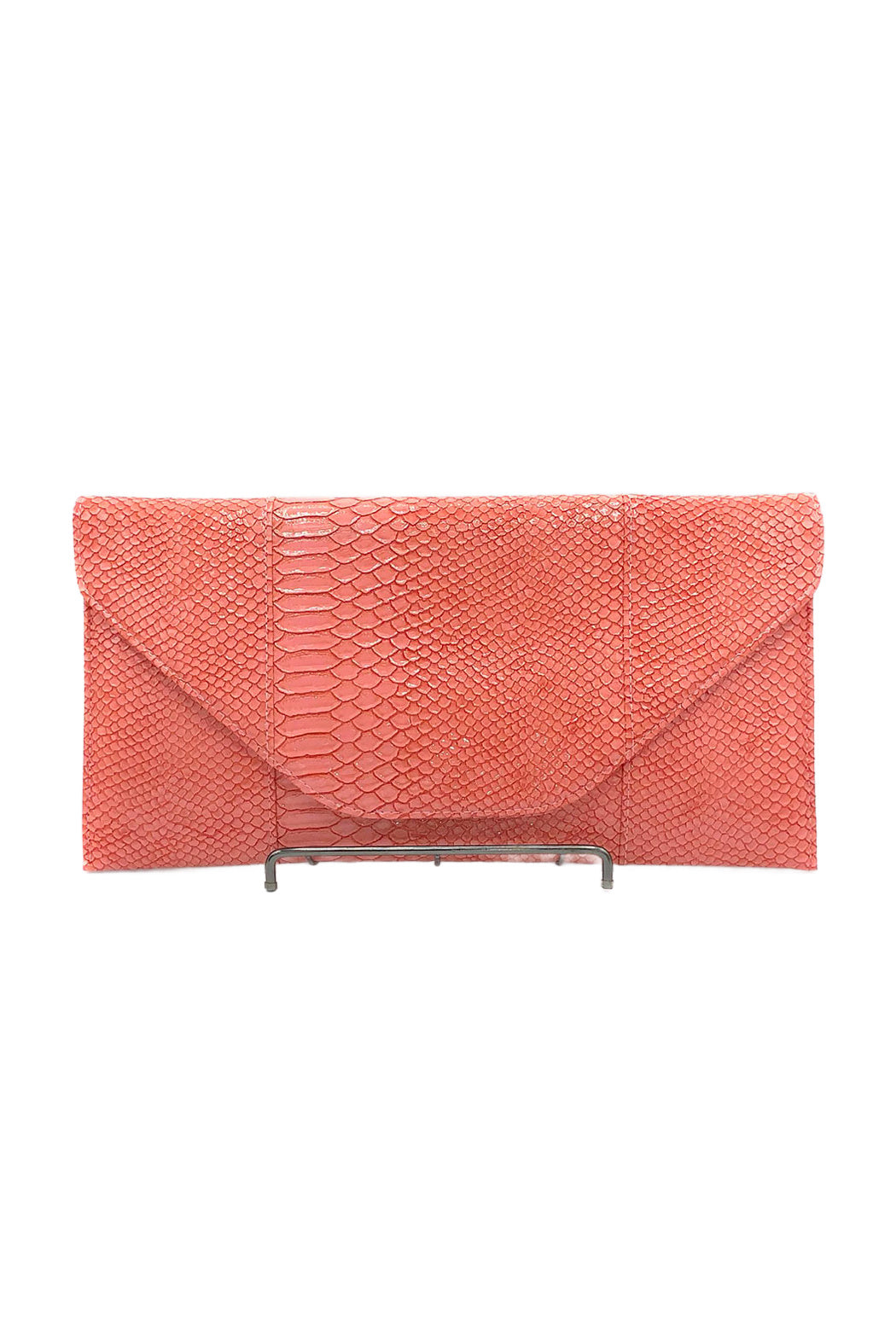 Snake Skin Envelope Clutch and Shoulder Bag