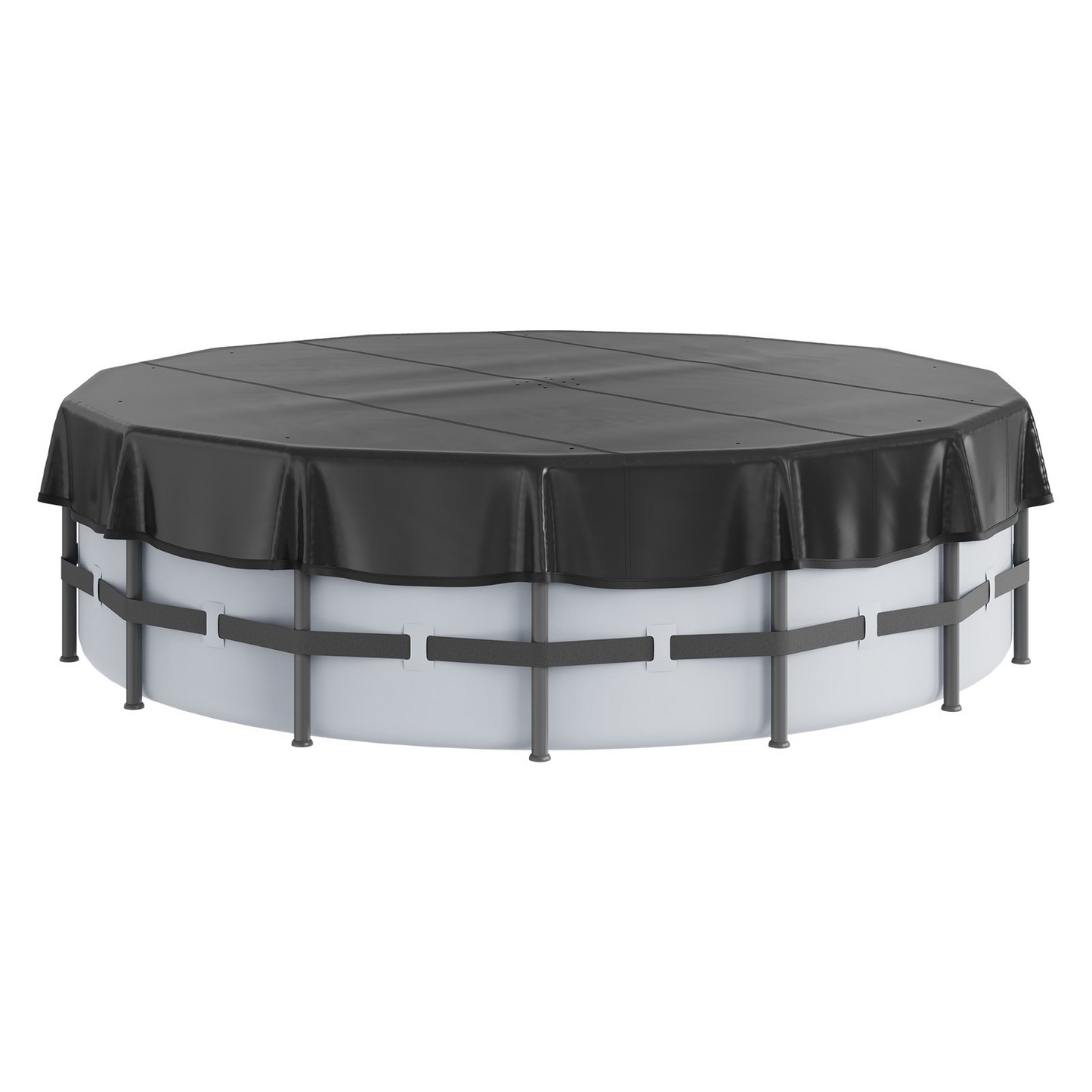 VEVOR 18 Ft Round Pool Cover, Solar Covers for Above Ground Pools, Safety Pool Cover with Drawstring Design, PVC Summer Pool Cover, Waterproof and Dustproof, Black