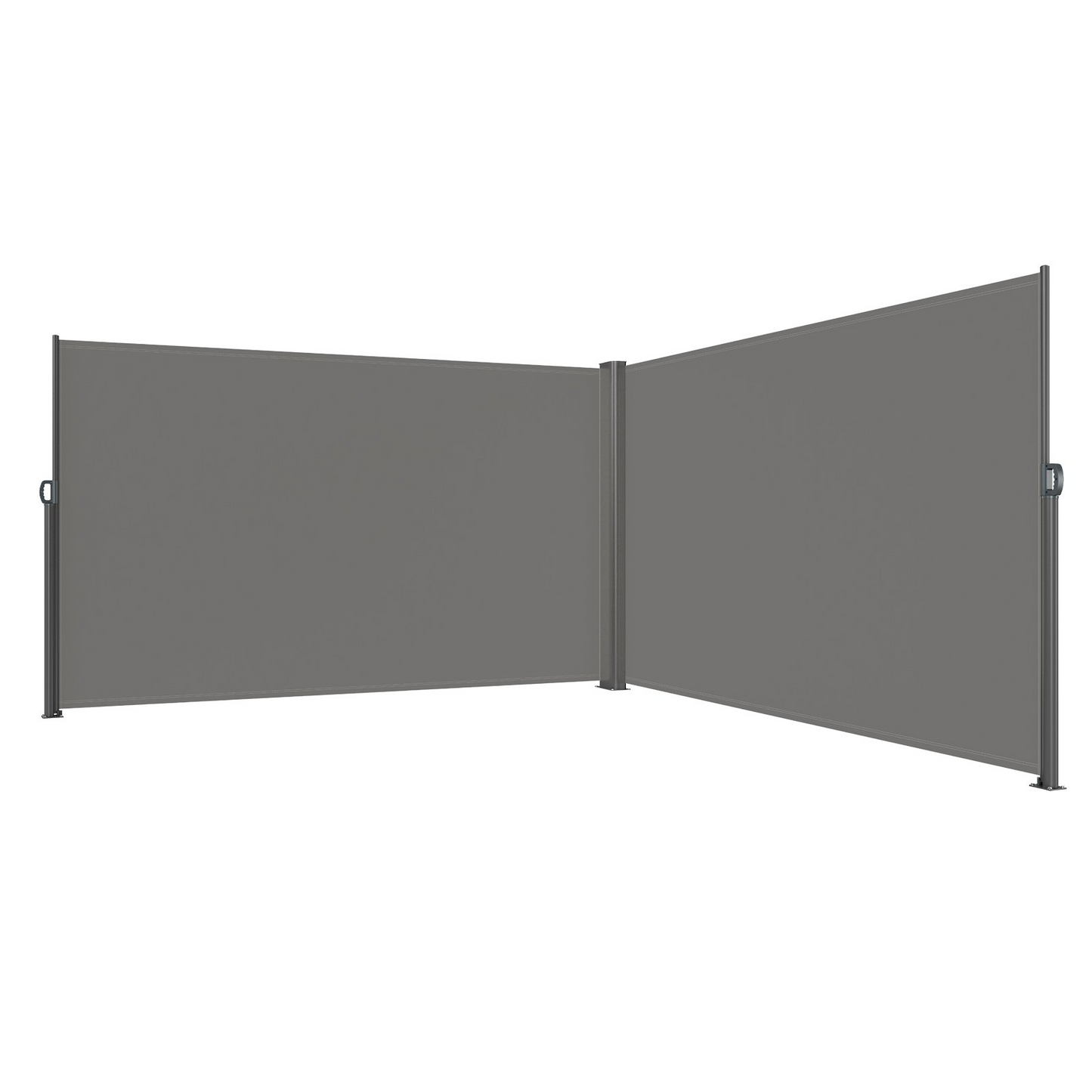 VEVOR Retractable Side Awning, 71''x 236'' Full Aluminum Rust-Proof Patio Sunshine Screen, Outdoor Privacy Divider & Wind Screen, Works for Courtyard, Balcony, Roof Terraces and Pools, Gray