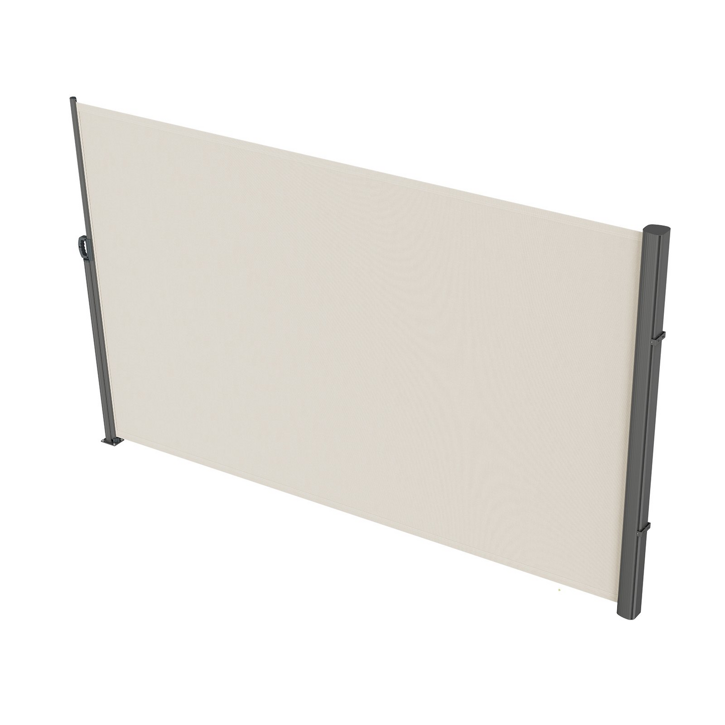 VEVOR Beige Retractable 71''*118'' Awning-Rugged Full Aluminum Rust-Proof; Patio Sunshine Screen; Privacy Divider; Wind Screen. Longer Service Life, Suitable for Courtyard, Roof Terraces and Pools