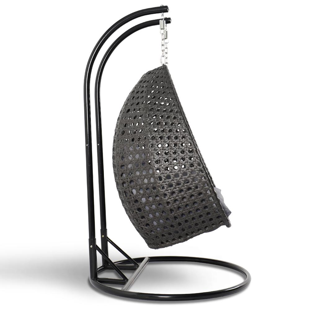 Wicker Hanging 2 person Egg Swing Chair With Outdoor Cover