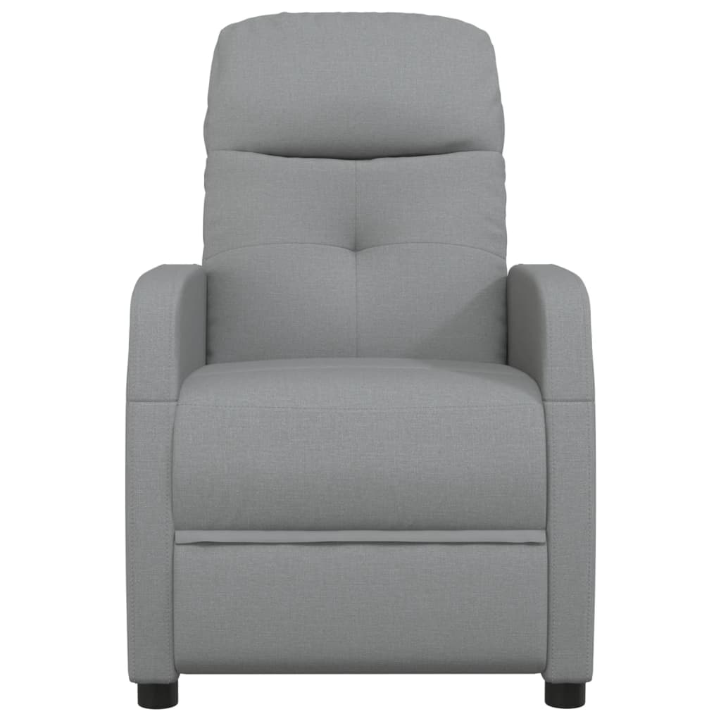 vidaXL Massage Chair Light Gray Fabric