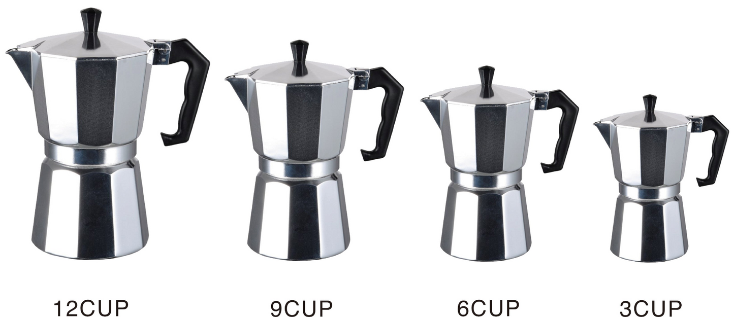 Aluminum Coffee Maker - 4 Sizes