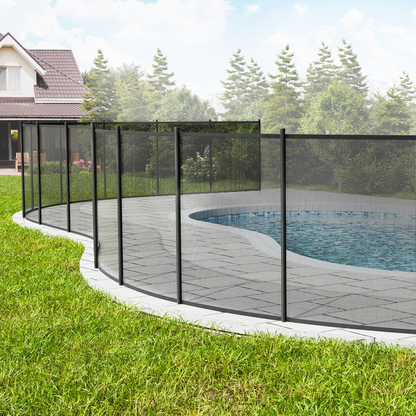 VEVOR Pool Fence, 4 x 108 FT Pool Fences for Inground Pools, Removable Child Safety Pool Fencing, Easy DIY Installation Swimming Pool Fence, 340gms Teslin PVC Pool Fence Mesh Protects Kids and Pets