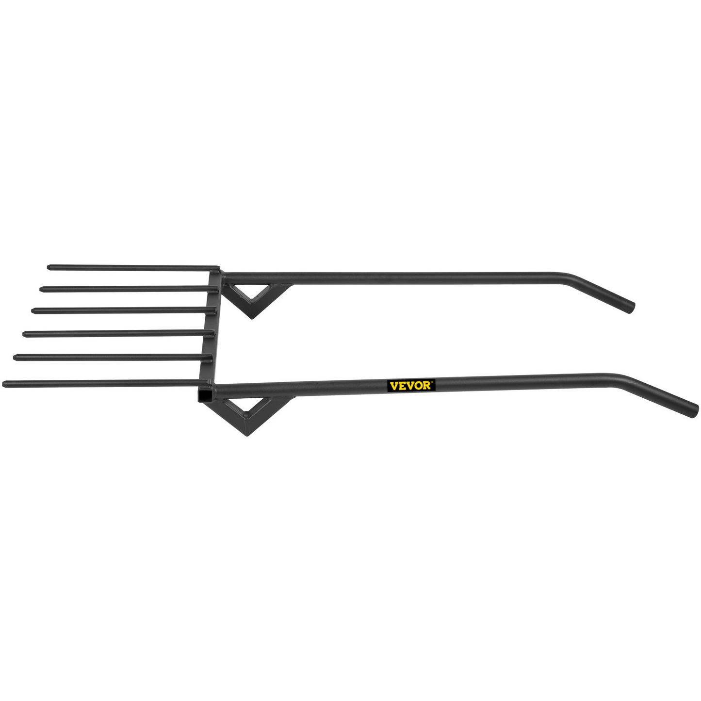 VEVOR Broad Fork Tool, 6 Tines 20 in Wide Hand Tiller Broadfork, U-Shape Garden Tool with Fiberglass Handle for Gardening and Cultivating, Aerate Clay Soil for Farm