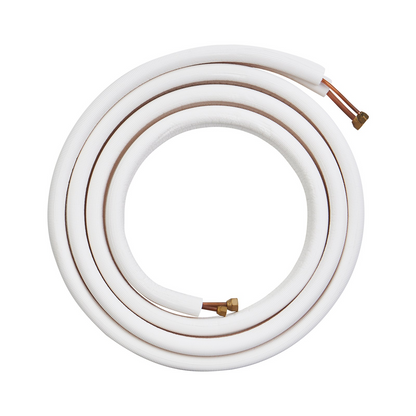 VEVOR 16FT Mini Split Line Set, 1/4" & 3/8" O.D Copper Pipes Tubing and Triple-Layer Insulation, for Air Conditioning or Heating Pump Equipment & HVAC with Rich Accessories (18ft Connection Cable)