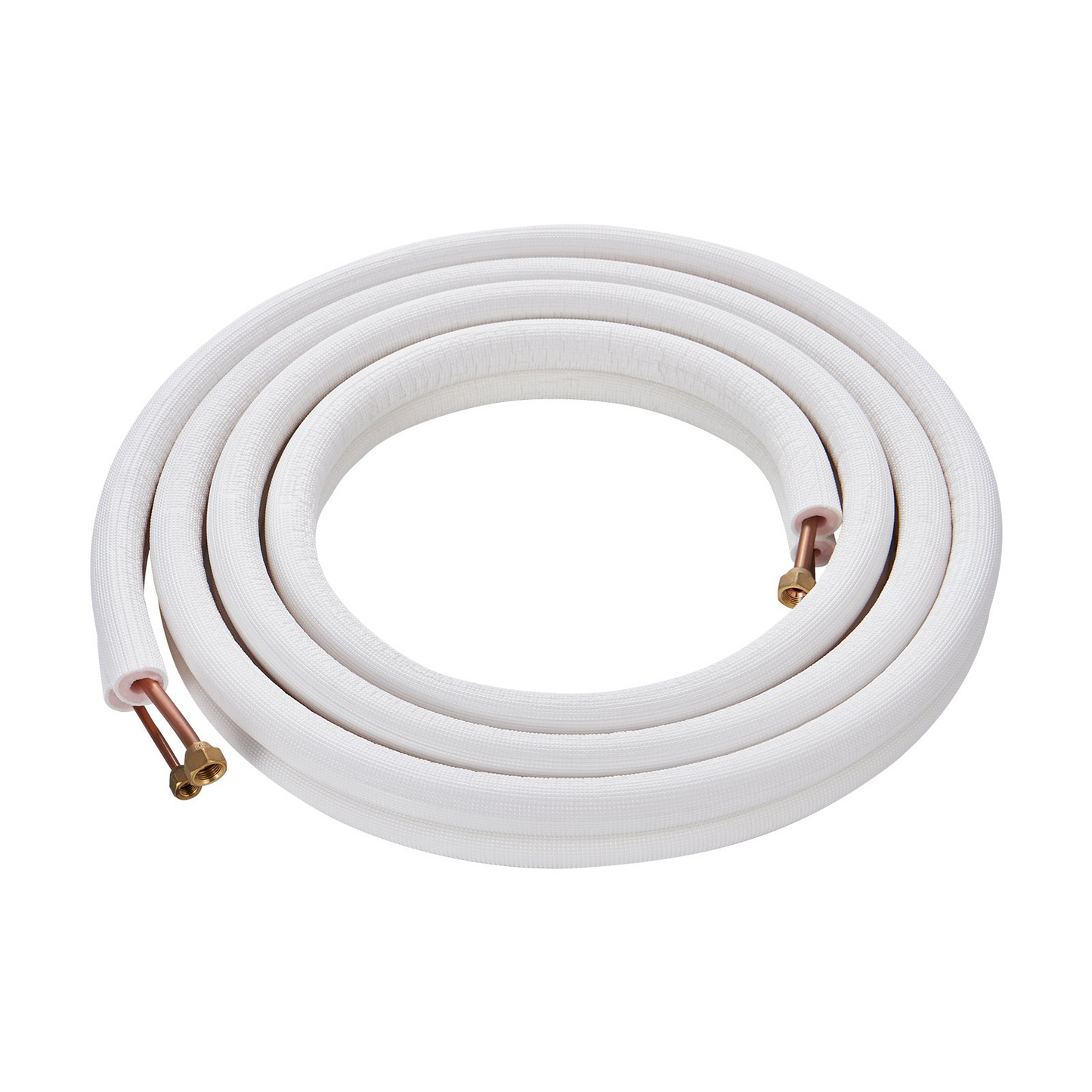 VEVOR 16FT Mini Split Line Set, 1/4" & 3/8" O.D Copper Pipes Tubing and Triple-Layer Insulation, for Air Conditioning or Heating Pump Equipment & HVAC with Rich Accessories (18ft Connection Cable)