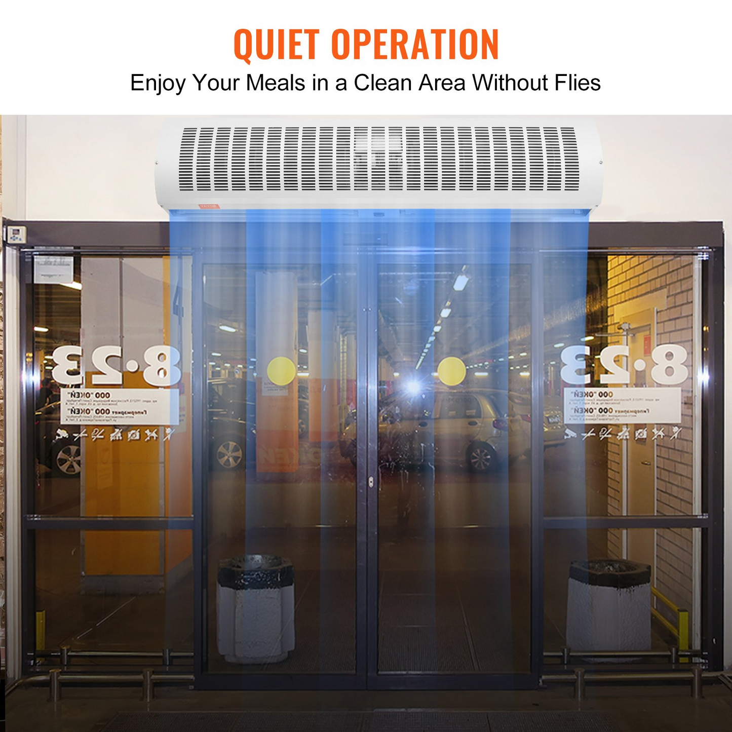 VEVOR 48" Commercial Indoor Air Curtain Super Power 2 Speeds 1650CFM, Wall Mounted Air Curtains for Doors, Indoor Over Door Fan with Heavy Duty Limit Switch, Easy-Install 110V Unheated