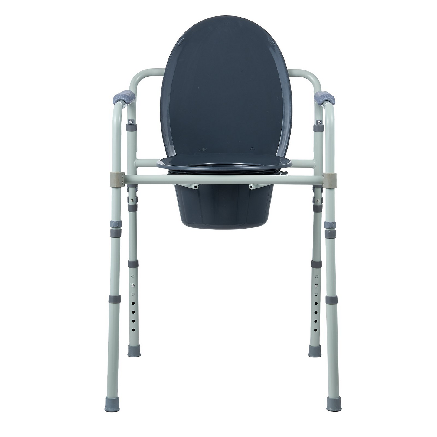 VEVOR Commode Chair, Bedside Commode with Wider Toilet Seat, 7-Level Adjustable Height, 5.8L Removable Bucket, Easy to Assemble, 350 LBS Capacity, Raised Toilet Seat for Adults Seniors