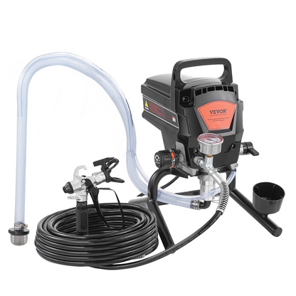 VEVOR 950W Stand Airless Paint Sprayer, 3000PSI High Efficiency Electric Airless Sprayer, Fine And Even Painting Effect, Handheld Paint Sprayers for Home Interior and Exterior Furniture and Fences