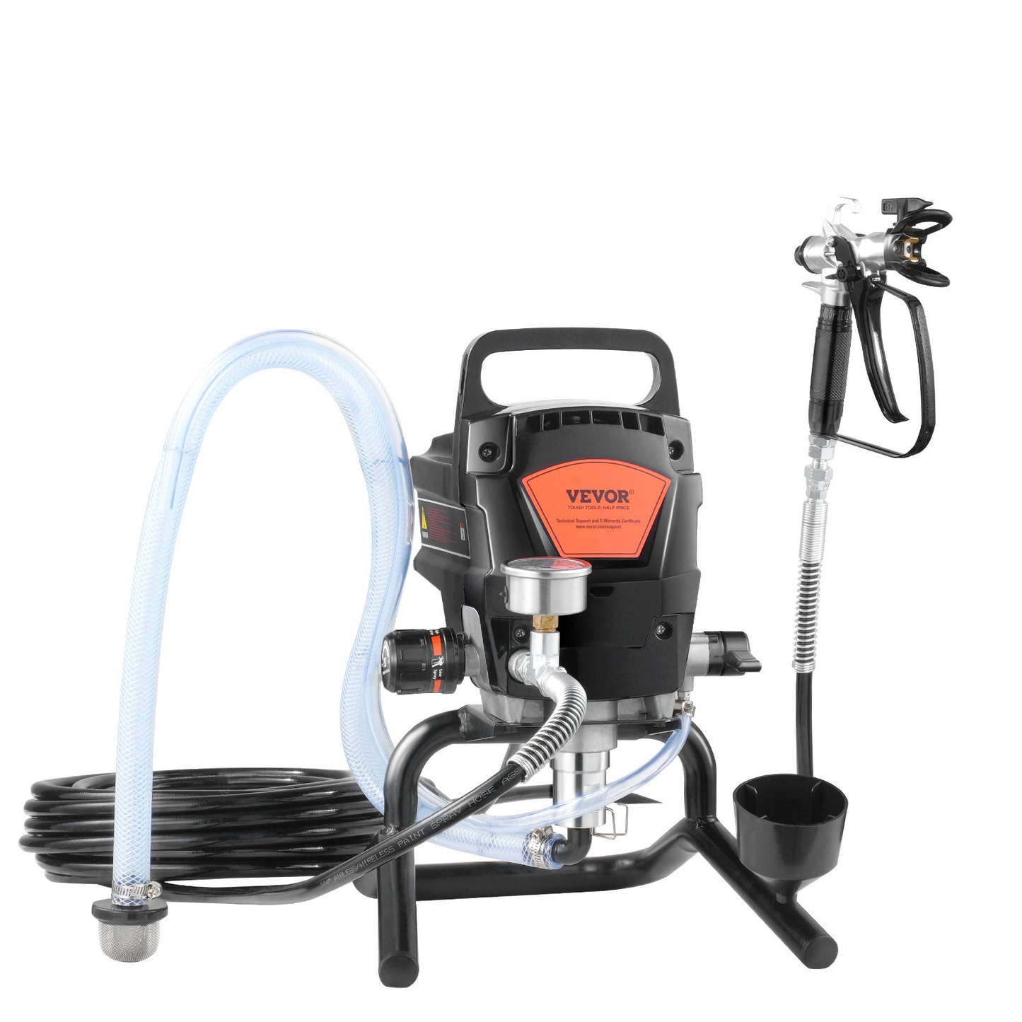 VEVOR 950W Stand Airless Paint Sprayer, 3000PSI High Efficiency Electric Airless Sprayer, Fine And Even Painting Effect, Handheld Paint Sprayers for Home Interior and Exterior Furniture and Fences