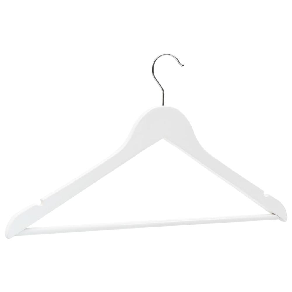 20 pcs Clothes Hanger Set Non-slip White Hardwood