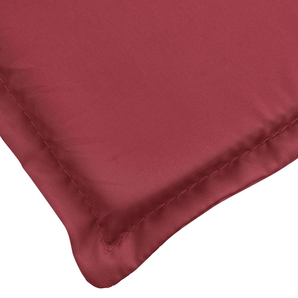 Sun Lounger Cushion Wine Red 78.7"x23.6"x1.2" Oxford Fabric