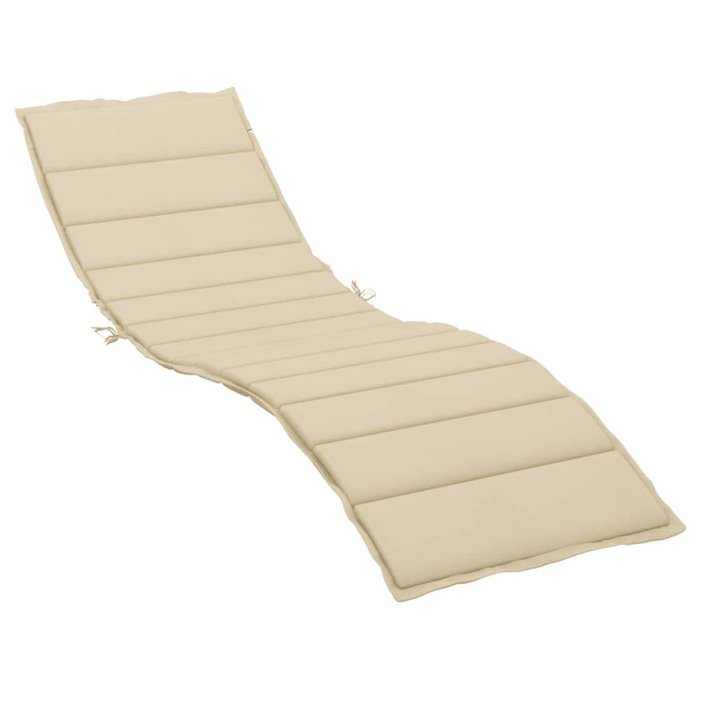 Sun Lounger Cushion Beige 78.7"x19.7"x1.2" Fabric