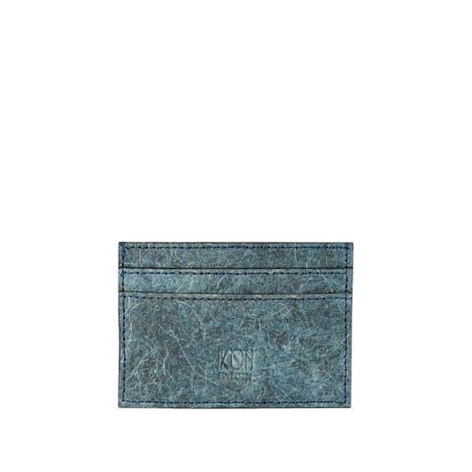 Coconut Leather Card Holder - Dark Indigo