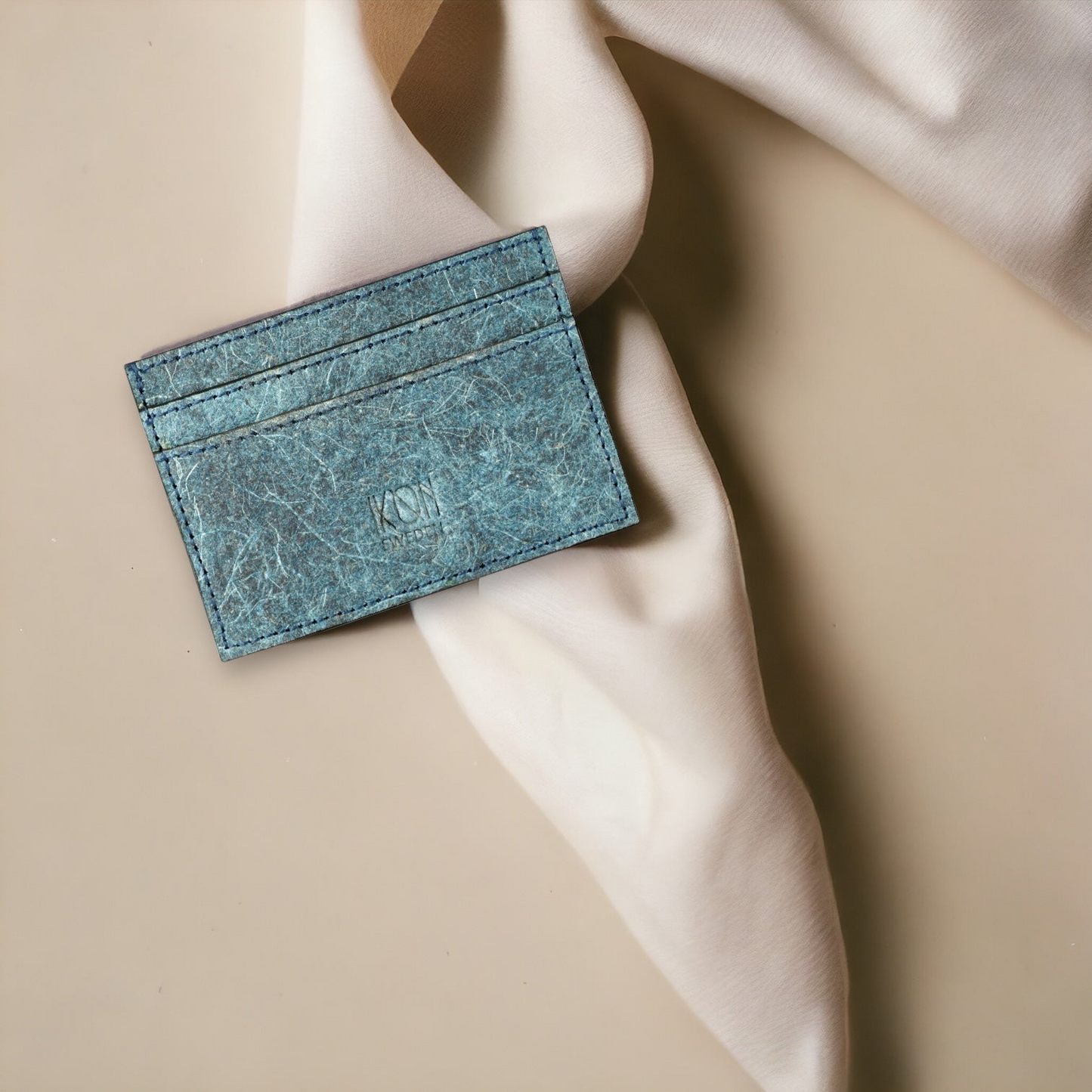 Coconut Leather Card Holder - Dark Indigo