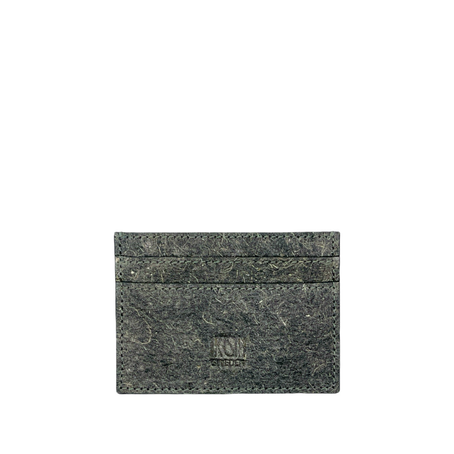 Coconut Leather Card Holder - Dark Grey