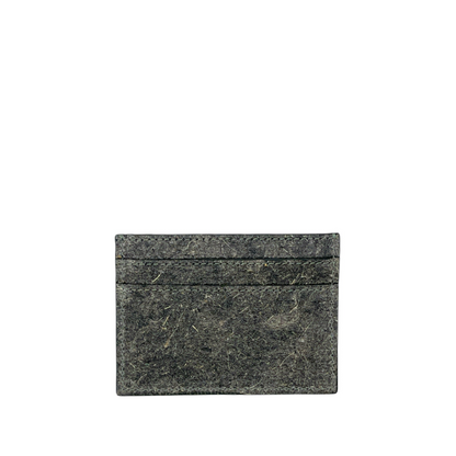 Coconut Leather Card Holder - Dark Grey